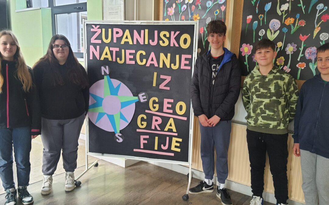 Osvojena dva druga mjesta na županijskom Natjecanju iz geografije!