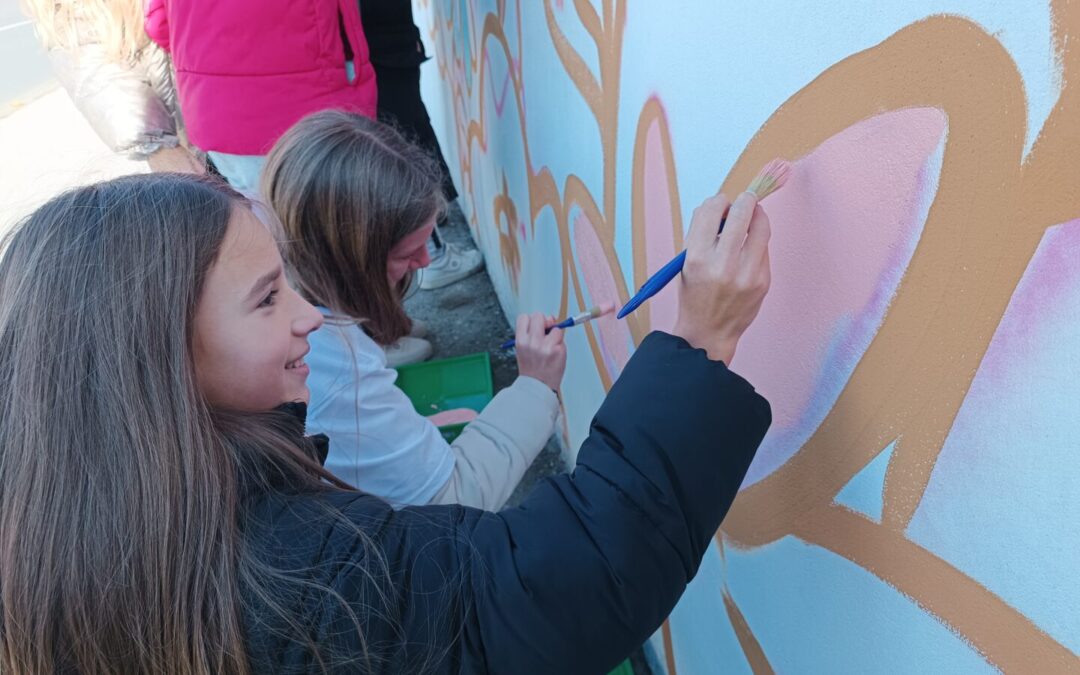 Oslikavanje murala kod Sportskog parka Mladost